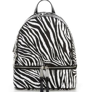Michael Kors Zebra Signature Rhea Medium Backpack